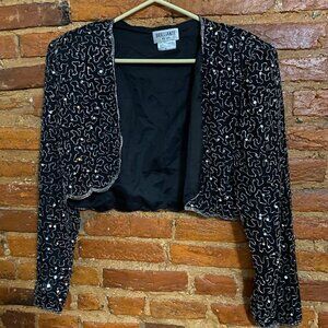 Silk Beaded Sequin Jacket MEDIUM Brilliante by JA